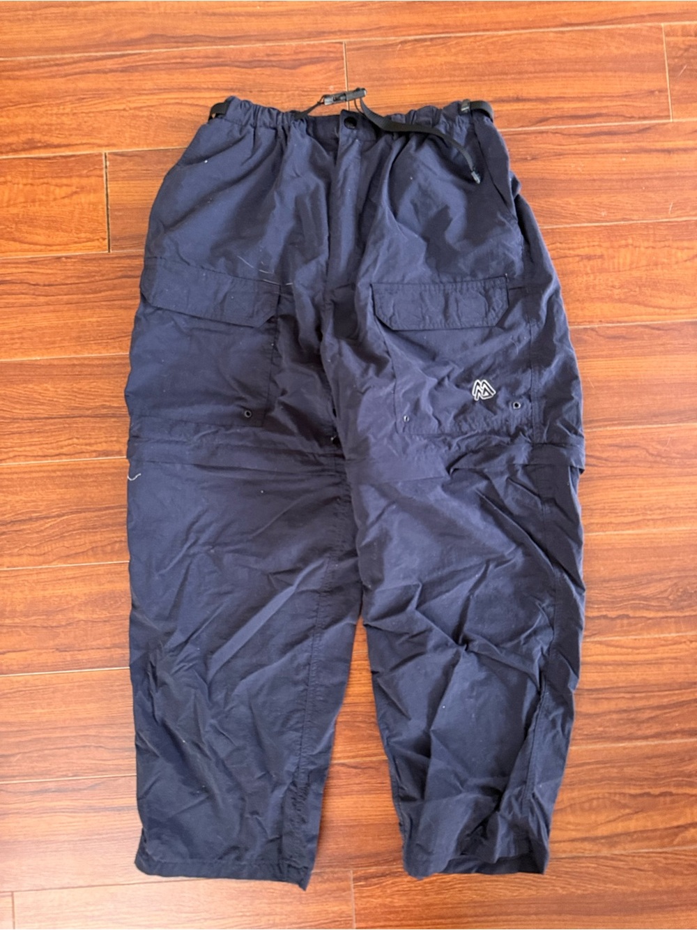 Vintage navy blue zip off cargo style pants size M